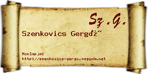 Szenkovics Gergő névjegykártya