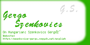 gergo szenkovics business card